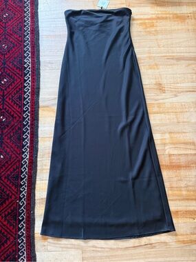Ada Strapless Black Maxi Dress